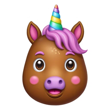 Poop unicorn  sticker