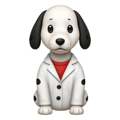 Un perro disfrazado de snoppy sticker