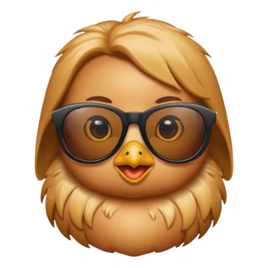 A chick wearing sunglasses sticker