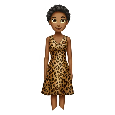 leopard print dress  sticker
