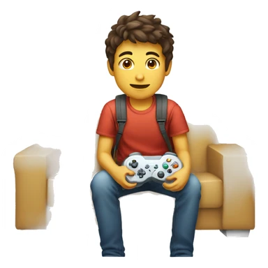 Garçon qui joue à la console  sticker