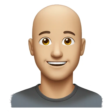 man smiling bald  sticker