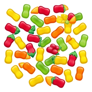 generate an emoji-style image of gushers gummy sticker