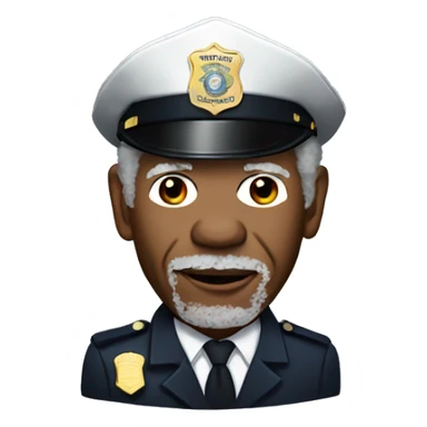 Morgan freeman as a police officer  sticker