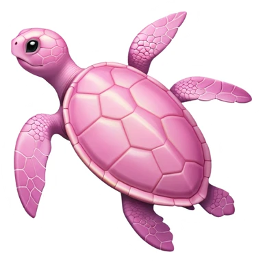 light pink turtle swimming sticker