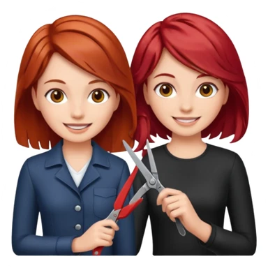 two girls sisscoring  sticker