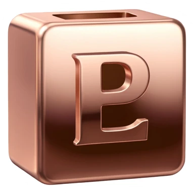 Rosegold letter block sticker