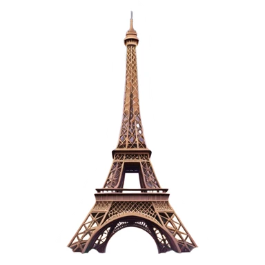Cinematic Realistic Eiffel Tower Landmark Emoji, depicted with the iconic iron lattice structure against a twilight sky rendered with dramatic, luminous lighting and intricate detail. sticker