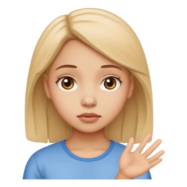 Girl, Questioning face sticker