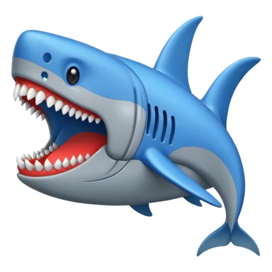 tiburon con zapatos azules sticker