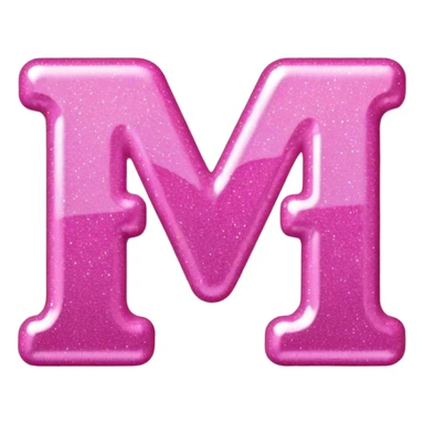 the word mines in pink glitter bubble letters sticker