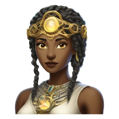 Technomancy Goddess is a mystical being who controls both magic and technology. She can cast spells on technological networks. Her powers blend the ancient art of magic with advanced cybernetics and technology. She can command machines sticker