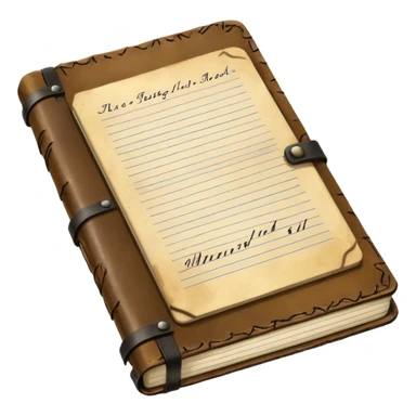 A heavily used field notebook sticker