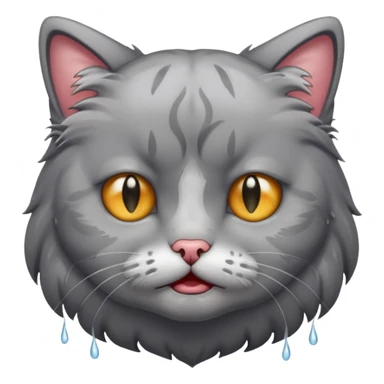 crying cat sticker