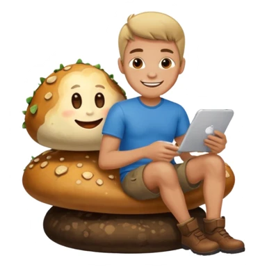 men sit in his lap have a fungus sticker