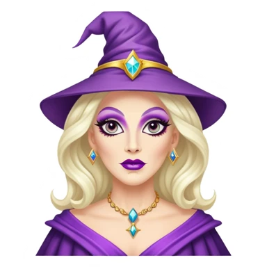 Drag queen wizard sticker