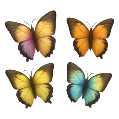 three butterflies sticker