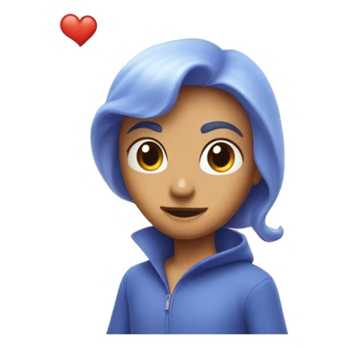 periwinkle flaming heart  sticker