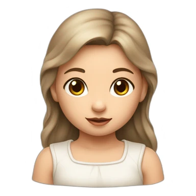 Bébé chauve fille couleur de peat sticker