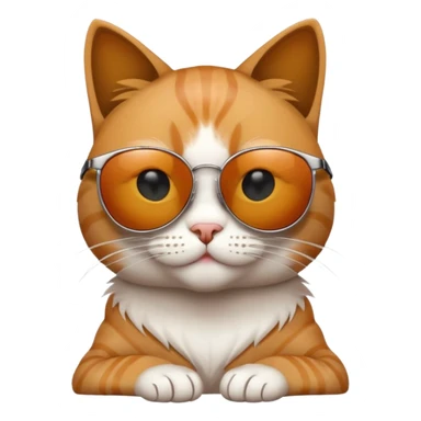 cat wearing sunglasses, cool attitude sticker