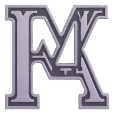 connected BLK letters in western font style with silver outline, old west typography, black letters with metallic silver border sticker