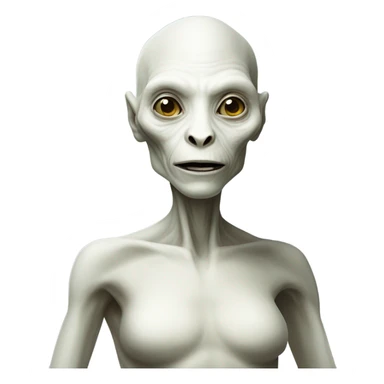 a Reptilian alien white woman, full body sticker