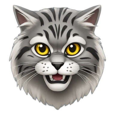 Manul cat angry sticker