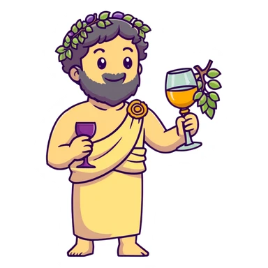 Bacchus god of wine and revelry sticker