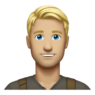 blonde man blue eyed sticker