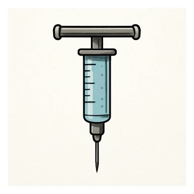 нарисуй букву Т похожую на шприц sticker