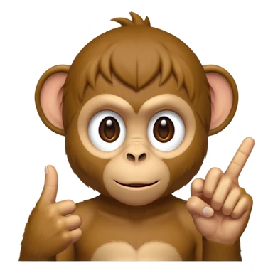 Monkey showing middle finger an saya fuck off in anime style sticker