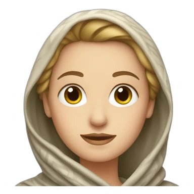 a white woman in a shawl sticker