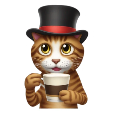 the-cat-in-the-hat-drinks-coffee sticker