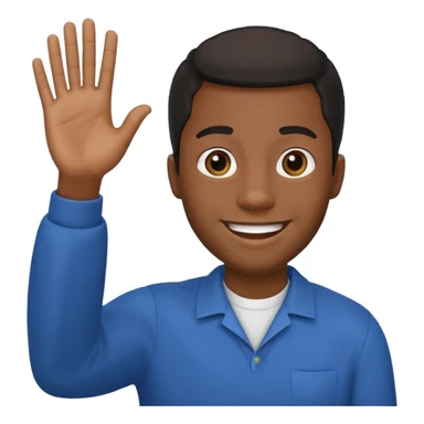 Black man waving  sticker
