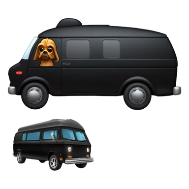 Side view Darth Vader’s and Scooby Doo’s mystery van sticker