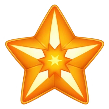 5 orange star sticker