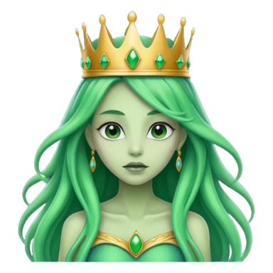 alien princess, crown sticker