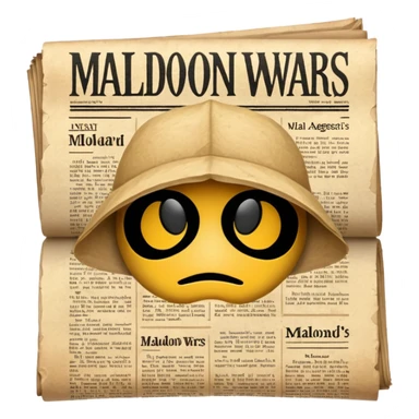 a newspaper that reads MALDONADO WARS sticker