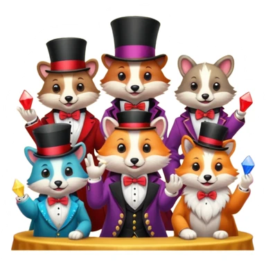 magician animals sticker