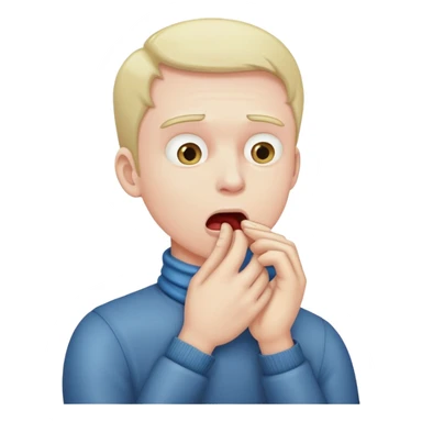 Man hold throat  sticker