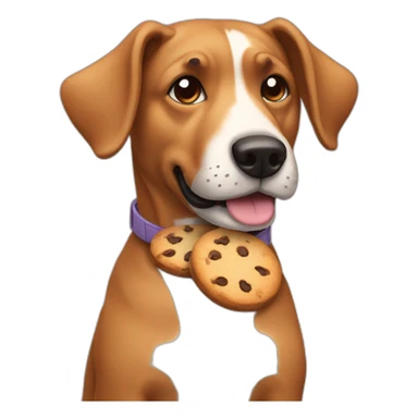 Dog with cookies sticker