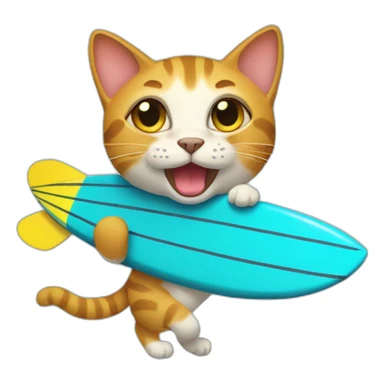 Surf cat sticker