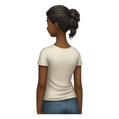 girl from the back from a slight angle sticker