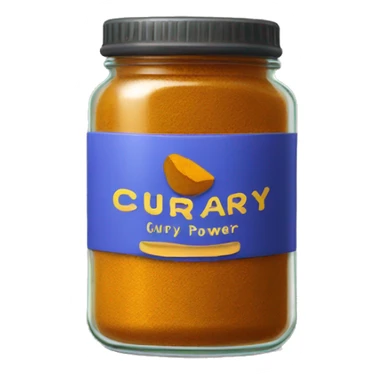 Curry powder in a jar sticker