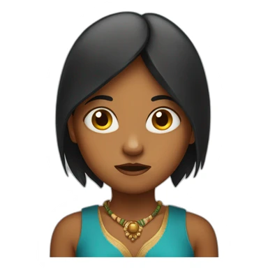 A hangry Indian girl sticker