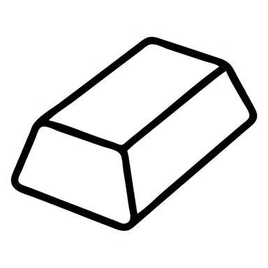 gold bar outlined icon with no fill sticker