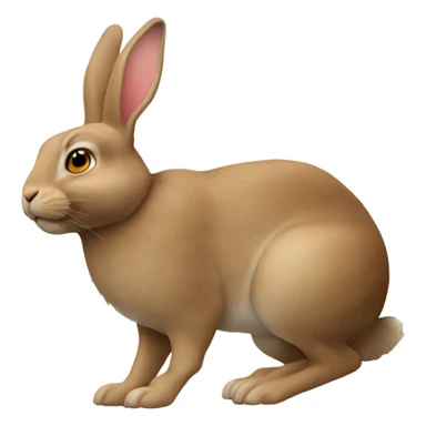 rabbit two legs sticker