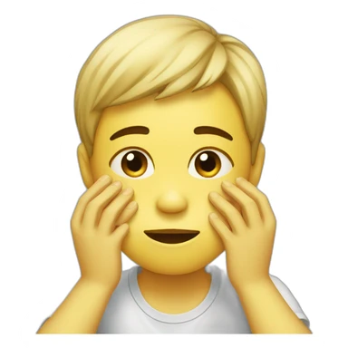 person wipes sweat from their face sticker