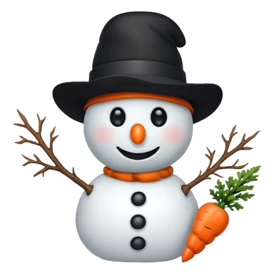 Cross eye snowman sticker