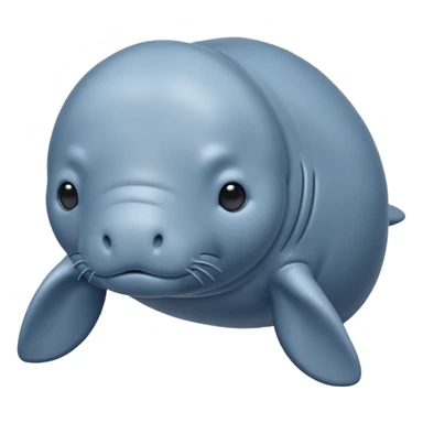 Manatee with gray-blue skin sticker
